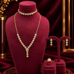 طقم ذهب وردات ملون 29 غرام عيار 18